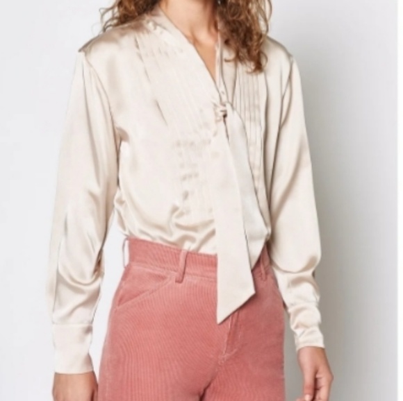 Joie Tops - JOIE Mendaline Champagne Top